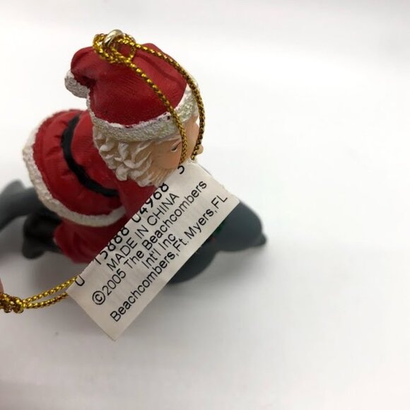Santa Claus Riding Dolphin Ornament - Picture 7 of 7